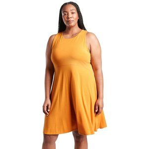 NWT Womens Plus Size 1X Athleta Gold Santorini Tencel Modal Soft Thera Dress